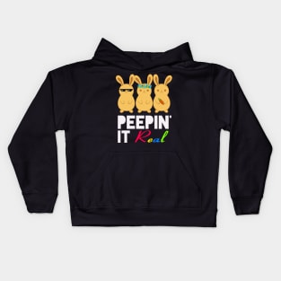 Peepin it Real Easter Day Bunny Kids Hoodie